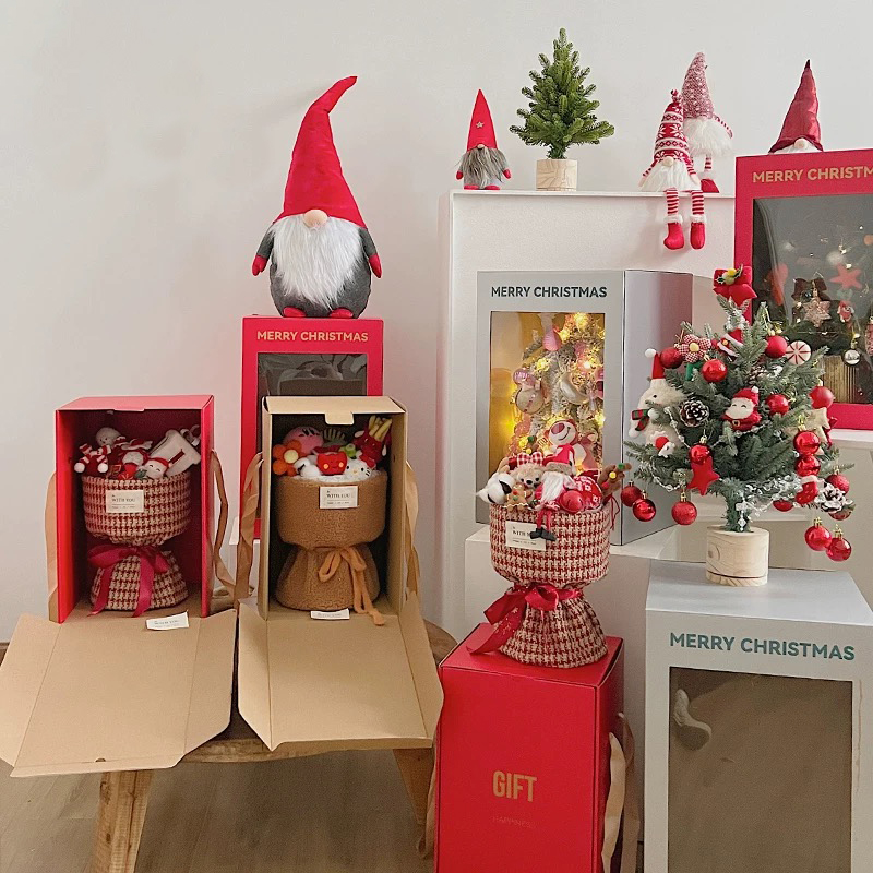 Boscaí Bronntanais Bláthanna Trédhearcacha le Téama Fhéile